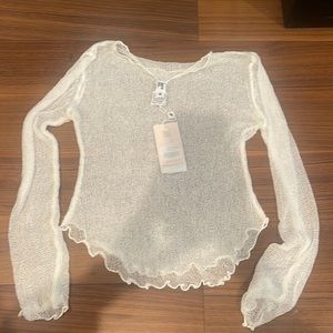 White Knit Top